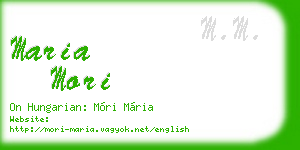 maria mori business card